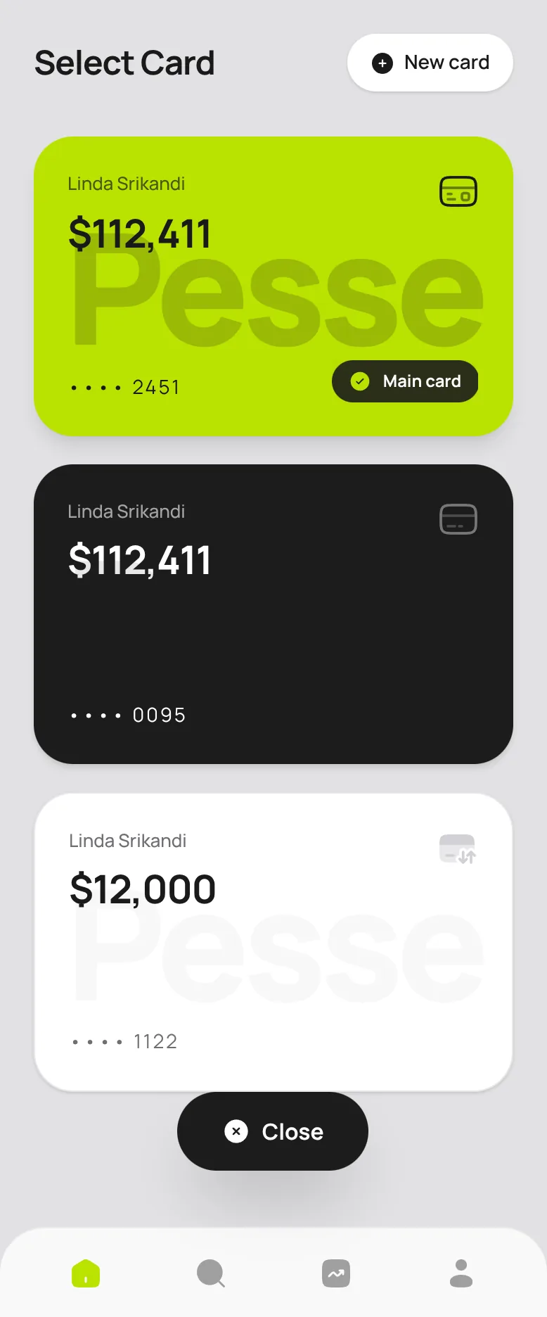 Card Select showcase